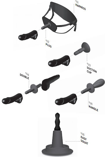 Hung System Castard Dildo realist Negru 22cm