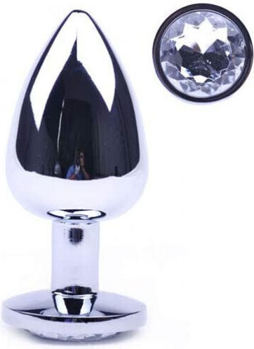 Naughty Toys Анална тапа Сребриста 9см