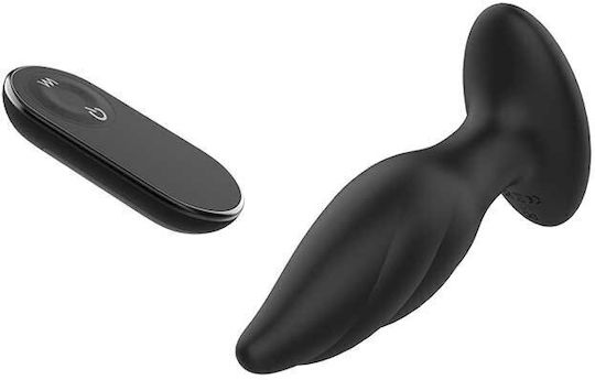 Dream Toys Dark Desires Angelina Anal Plug with Wireless Functionality and Vibration Black 7cm