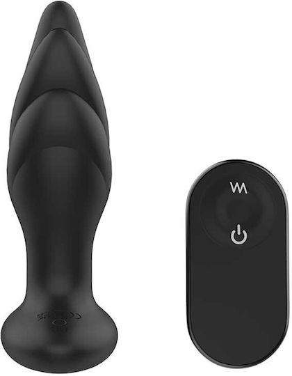 Dream Toys Dark Desires Angelina Anal Plug with Wireless Functionality and Vibration Black 7cm