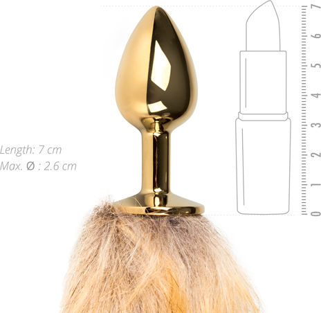 Easytoys Fox Tail Plug No 1 Anal Plug Gold