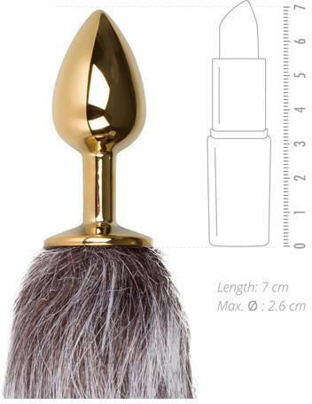 Easytoys Fox Tail Plug No 5 Anal Plug Gold 7cm