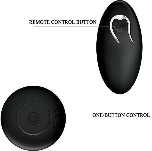 Mr. Play Phallic Dop Anal cu Funcție Wireless și Vibrație Black 13cm