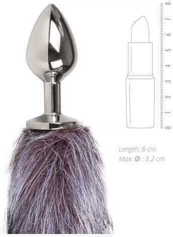 Easytoys Fox Tail Plug No 6 Dop Anal Silver 8cm