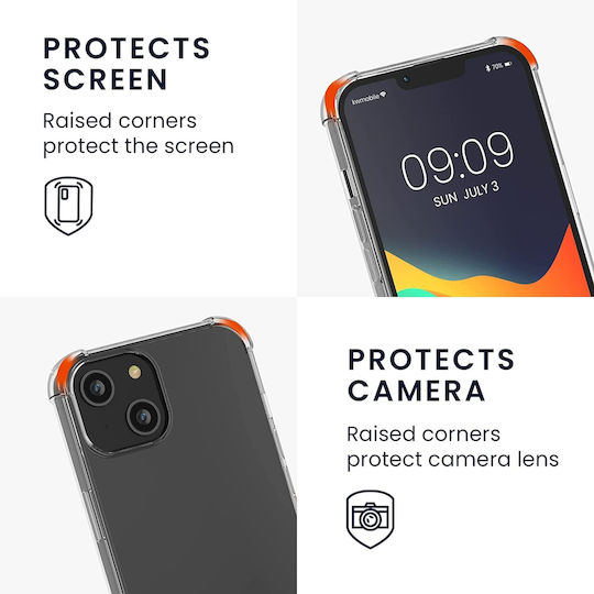 KWmobile Back Cover Silicone with Strap Transparent / Gray (iPhone 14)