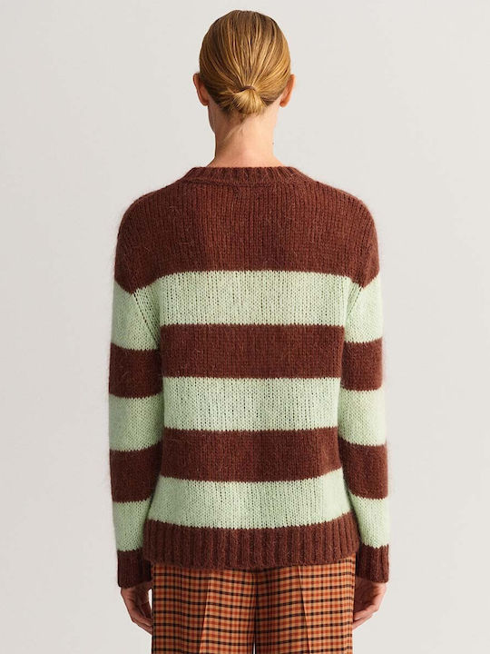 Gant Women's Long Sleeve Sweater Woolen Striped Brown
