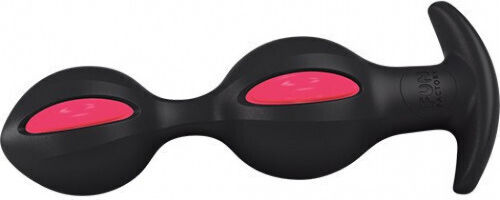 Fun Factory B Balls Jiggle Anal Plug Duo-Silikon Dark Violet 12.6cm