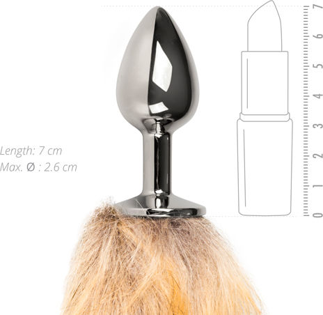 Easytoys Fox Tail Plug No 1 Анална тапа Silver