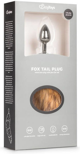 Easytoys Fox Tail Plug No 1 Анална тапа Silver