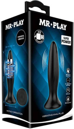 Mr. Play Vibrator Anal Black 12.8cm