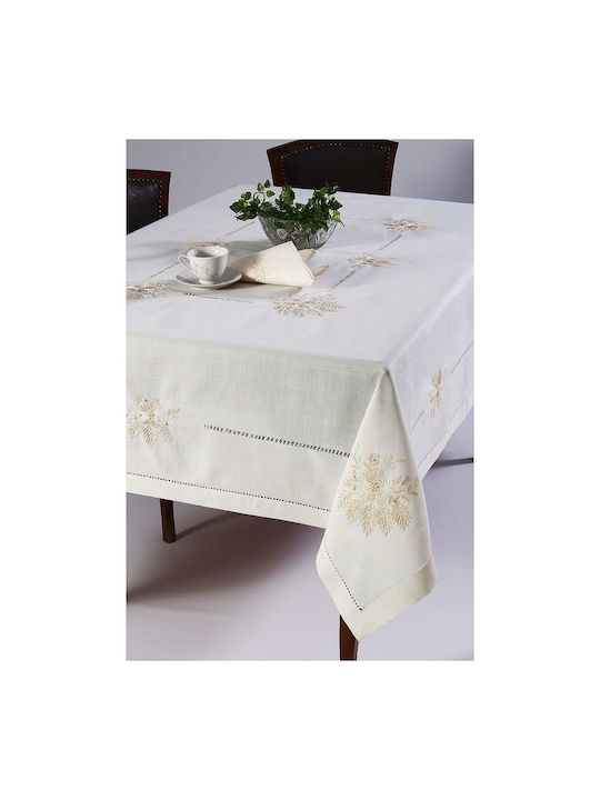 Silk Fashion Τραπεζομάντηλο με Κέντημα 4006 Ivory 160x350εκ.