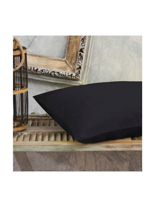 Cokitex Power Nap Сет Калъфки за Възглавници с корица за плик Черно 50x70см.