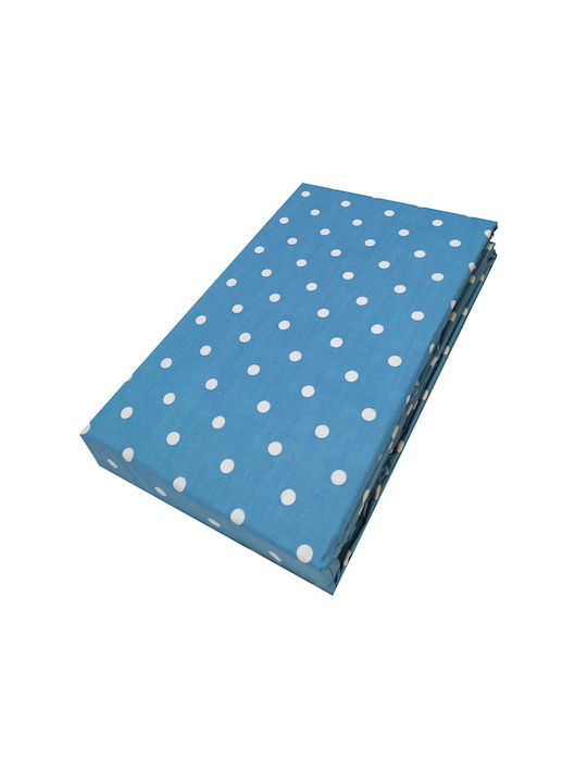 Le Blanc Printed Dots Set of Pillowcases with Envelope Cover Light Blue 50x70cm