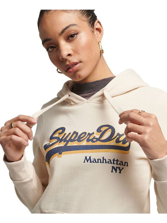 Vintage Logo Lang Damen Sweatshirt Kapuzen Rosa