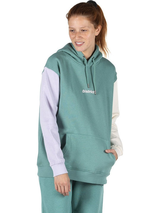 Women's Sweatshirt Hooded Turquoise