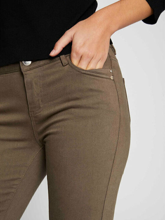 Petra Damenjeans in Schlanker Passform Olive