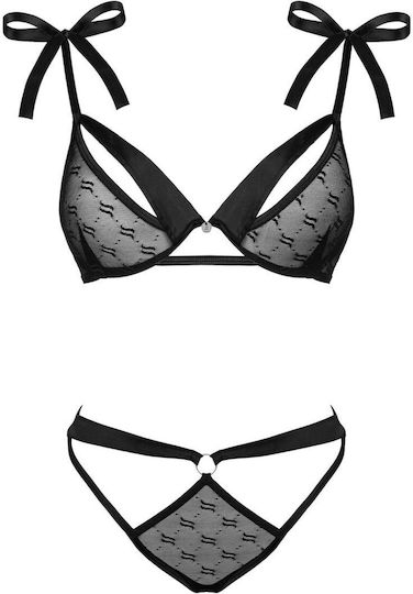 Obsessive Sexy Σετ Εσωρούχων με Διαφάνεια Black 2τμχ