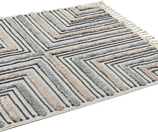 Madi Cables Set Modern Schlafzimmer-Teppichsets Synthetisch,Polyester/Cotton/Leather Trend Gray 4226-04 3Stück