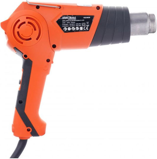 Kraft & Dele KD3029 Πιστόλι Θερμού Αέρα 2000W με Ρύθμιση Θερμοκρασίας εως και 600°C