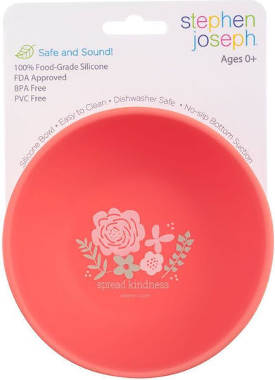 Stephen Joseph Baby Food Bowl Flower made of Silicone Orange