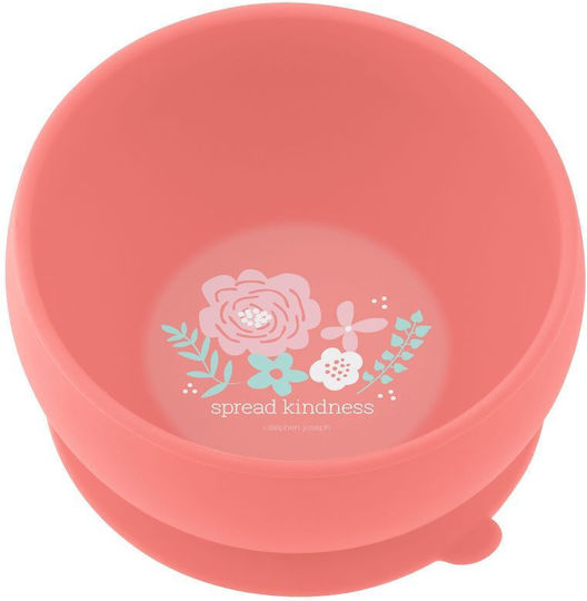 Stephen Joseph Baby Food Bowl Flower made of Silicone Orange