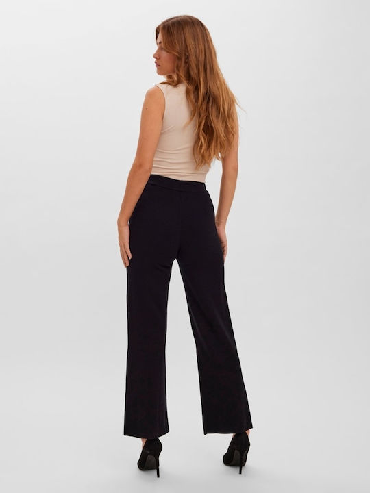 Women's Fabric Trousers Loose Fit Black