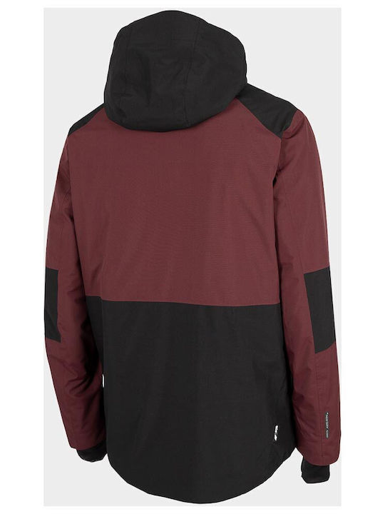 4F Men's Ski & Snowboard Jacket Burgundy H4Z22-KUMS003-60S