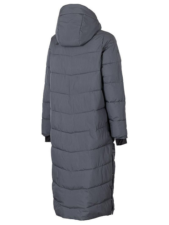 4F Women's Short Puffer Jacket for Winter Gray