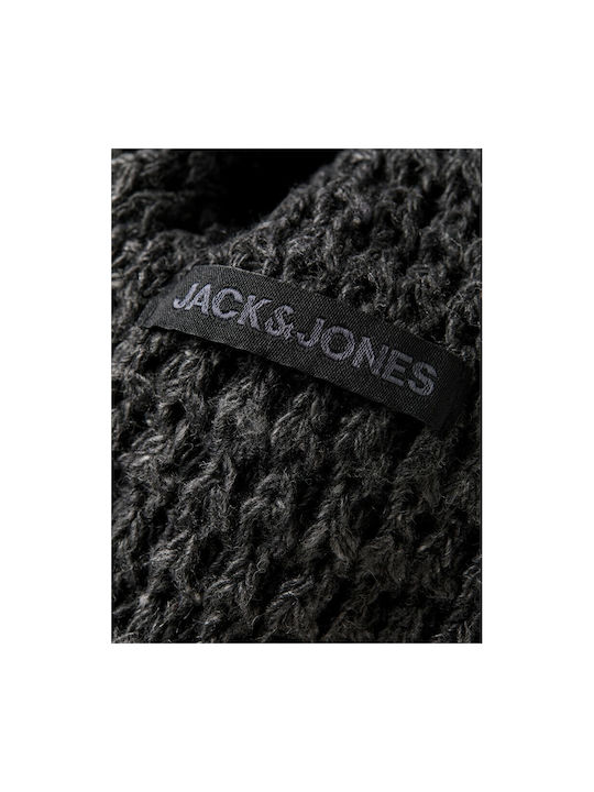 Jack & Jones Παιδικό Κασκόλ Λαιμός Πλεκτός Σκούρο Γκρι