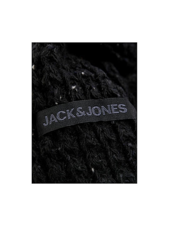 Jack & Jones Παιδικό Κασκόλ Λαιμός Πλεκτός Μαύρος