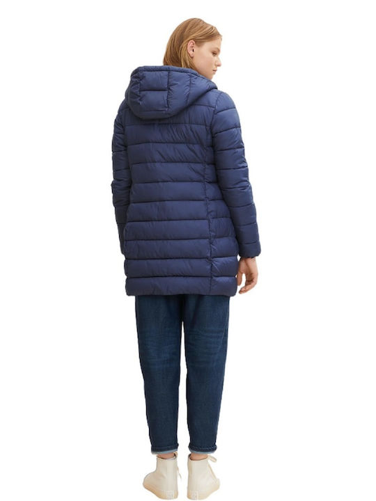 Tom Tailor Kurz Damen Puffer Jacke für Winter Marineblau