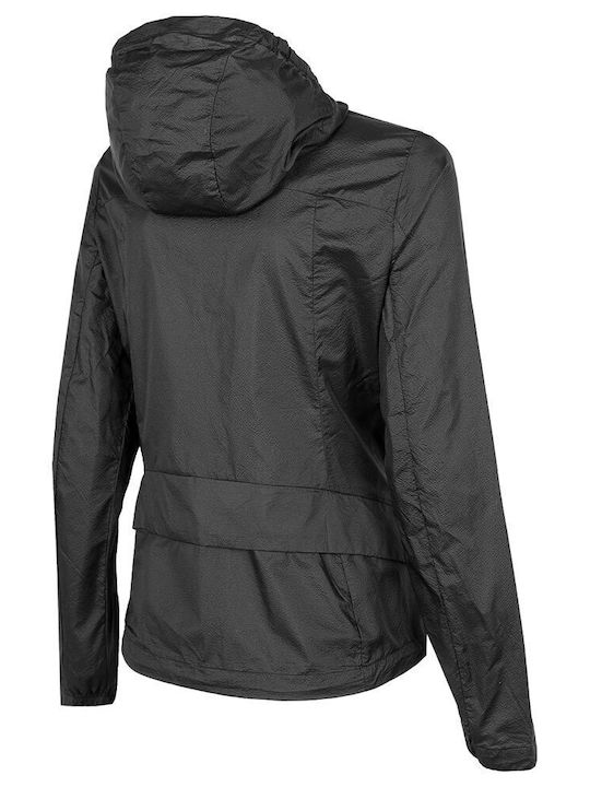 4F Women's Short Puffer Jacket for Winter Black