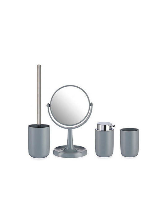 Berilo S3605858 Σετ Αξεσουάρ Μπάνιου Inox Γκρι 4τμχ