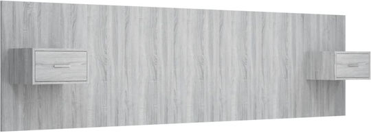 vidaXL Wooden Bed Headboard Gray Sonoma 200x80cm