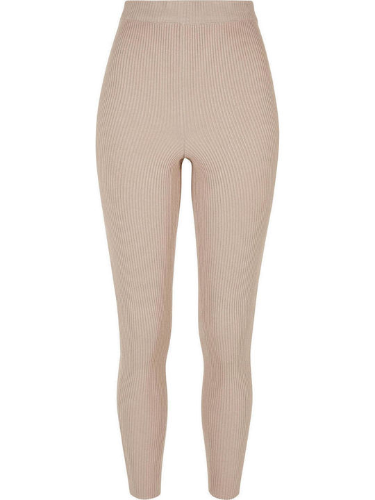 Colanti de femei Cropped Colanti Talie inalta Light Taupe
