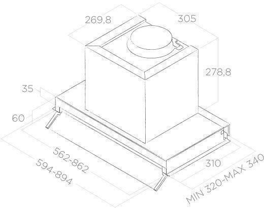 Elica Boxin IX/A/60 Mecanism de Absorbție 60cm Inox