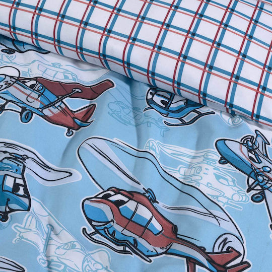 Das Home Kids Duvet Double Sided Single 4829 Blue 160x240cm Das Home Kids Duvet Double Sided Single 4829 Blue 160x240cm