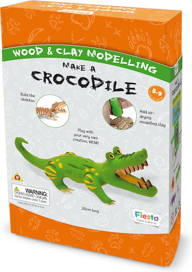 Fiesta Crafts Plasticine Crocodile Playset for 5-8+ Years