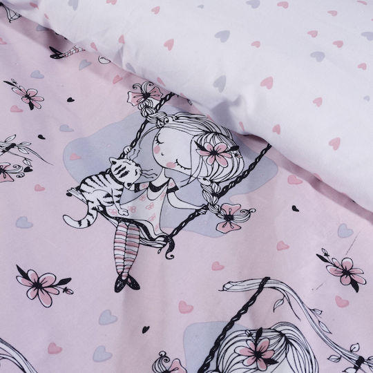 Das Home Kids Duvet Double Sided Single 4830 Pink 160x240cm Das Home Kids Duvet Double Sided Single 4830 Pink 160x240cm