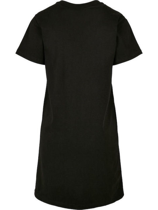 Καλοκαιρινό Mini Αθλητικό Φόρεμα T-shirt Κοντομάνικο Μαύρο
