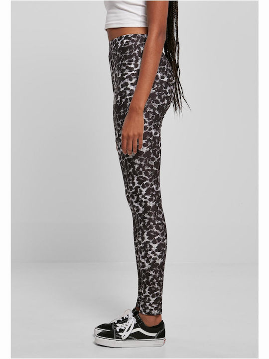 Frauen Lang Leggings Black Leo
