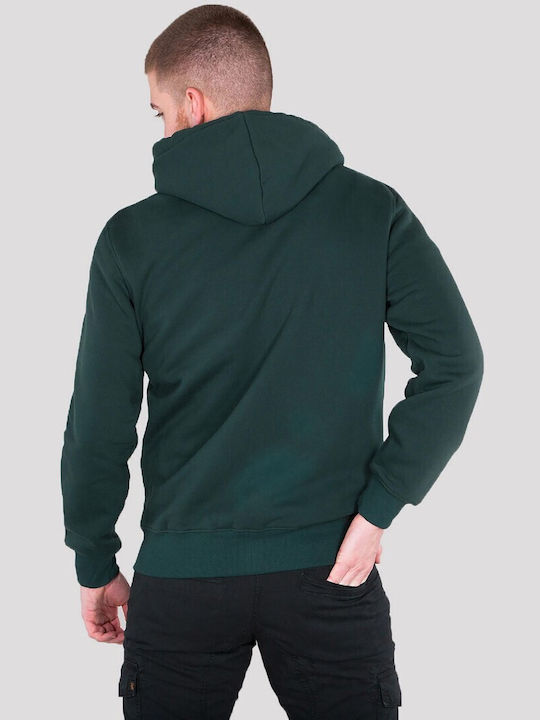 Alpha Industries Men's Cardigan with Hood & Pockets Green