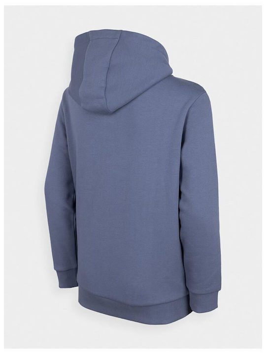 4F Kids Sweatshirt with Hood and Pocket Blue