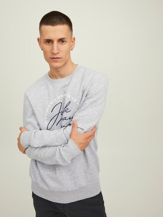 Jack & Jones Men's Sweatshirt Light Grey Melange