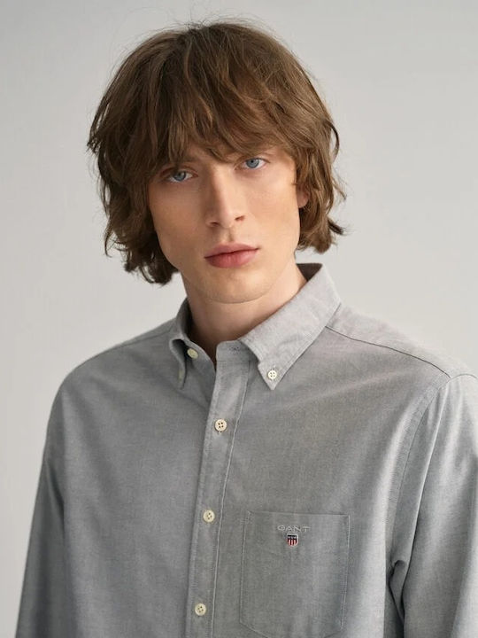 Men's Shirt with Long Sleeves Regular Fit Gray