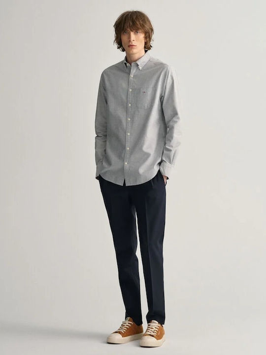 Men's Shirt with Long Sleeves Regular Fit Gray