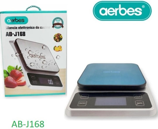Aerbes Aerbes AB-J168 Ψηφιακή Ζυγαριά Κουζίνας έως 10kg Ασημί