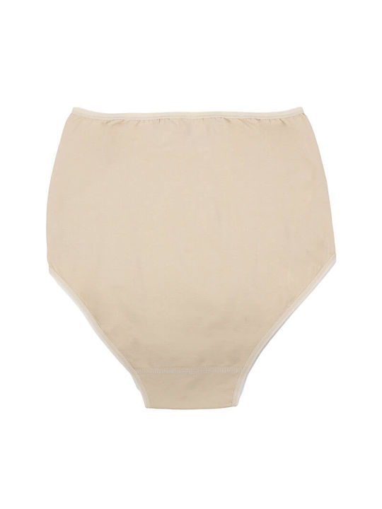 A.A UNDERWEAR 4/4 Baumwolle Hochtailliert Damen Slip Beige