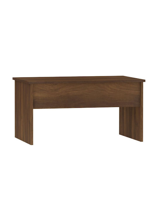 Rectangular Central Wooden Coffee Table with Lifting Mechanism Brown M80xW50.5xH41.5cm