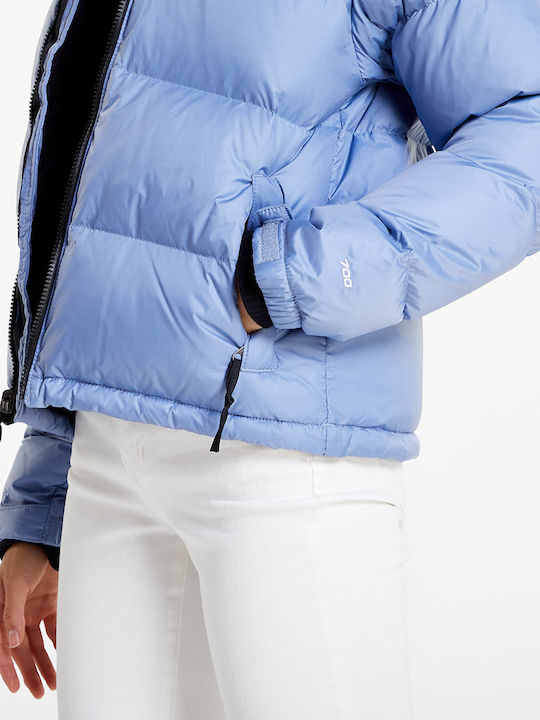 1996 Retro Nuptse Jachetă Puffer Scurtă Damă Pentru Iarnă Albastră